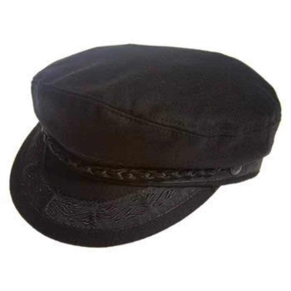 Aegean Authentic Greek Fisherman's Cap - Wool - Black - 7 1/4